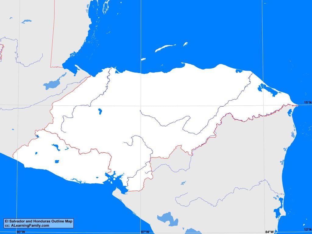Honduras prázdne mapu