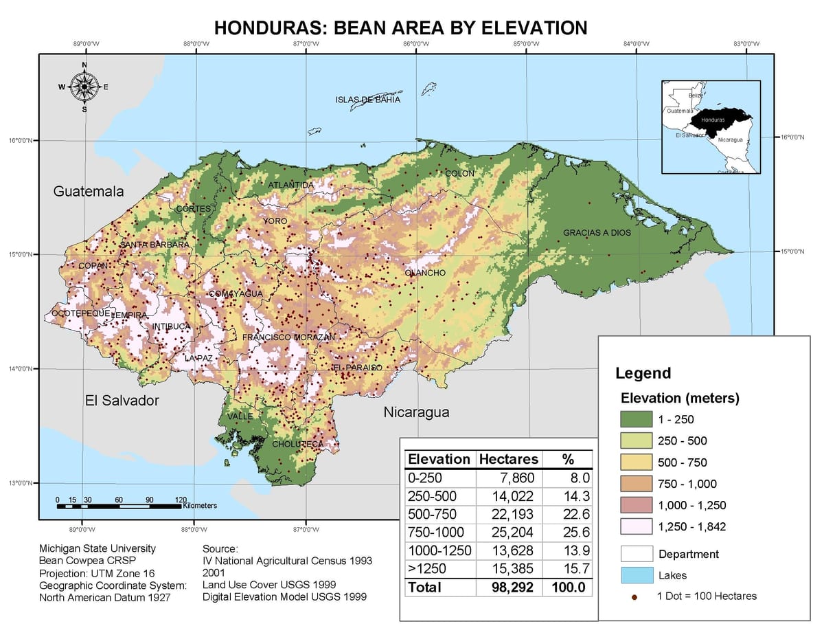 mapa Honduras fasáda