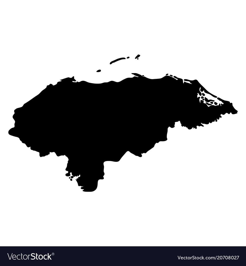 mapa Honduras vektorová mapa