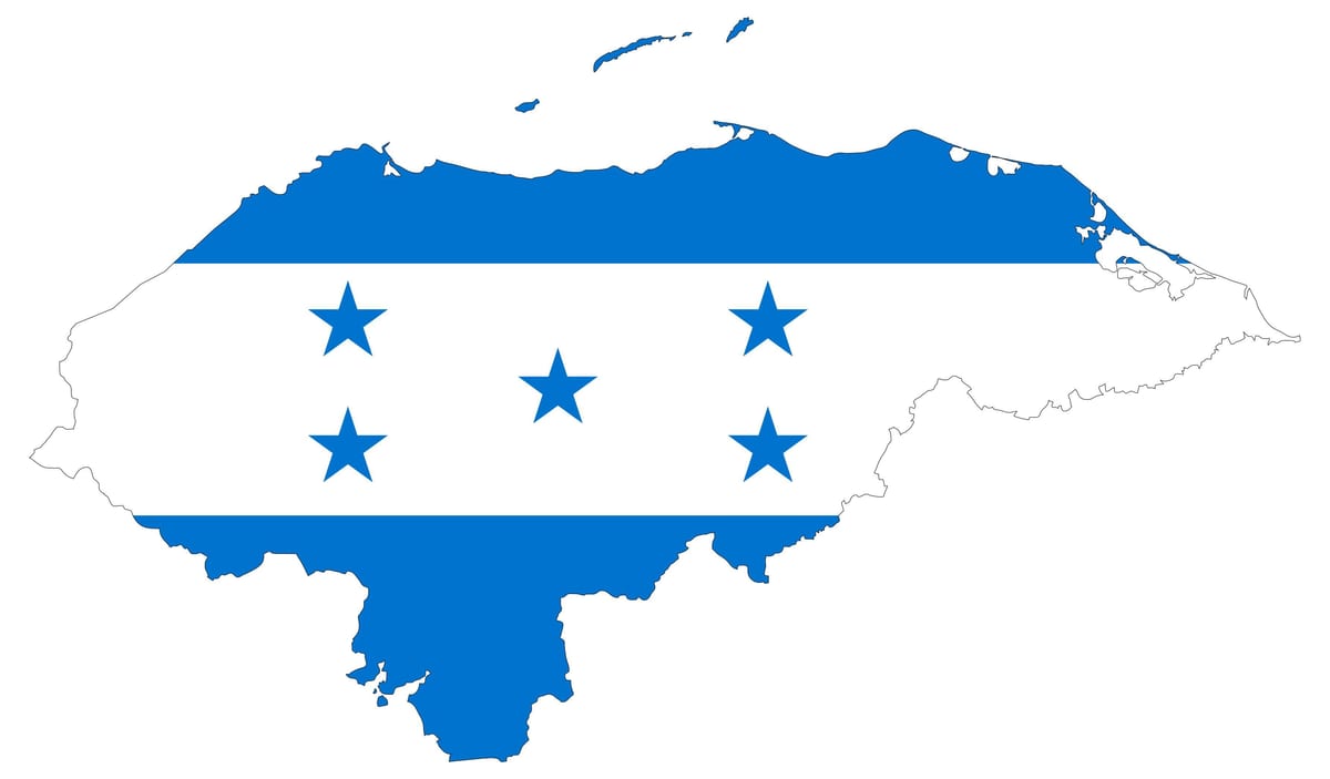 mapa Honduras vlajka