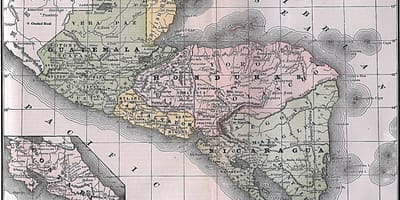 Mapa britský Honduras