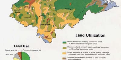 Mapa Honduras horách