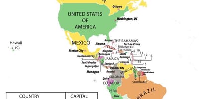 Mapa Honduras južná amerika