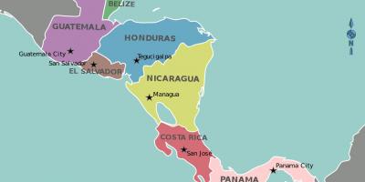 Mapa Honduras mapa strednej ameriky
