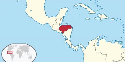 Honduras polohu na mape sveta